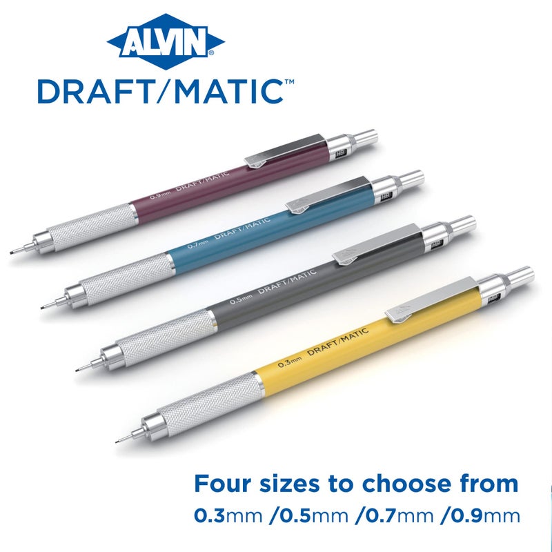 ALVIN DM07 Draft/MaticÂ® Mechanical Pencil, 0.7mm, Stainless Steel Drawing and Design Tool for Students and Professionals, Great for Drafting, Architecture, Engineering, and Art - Image 5